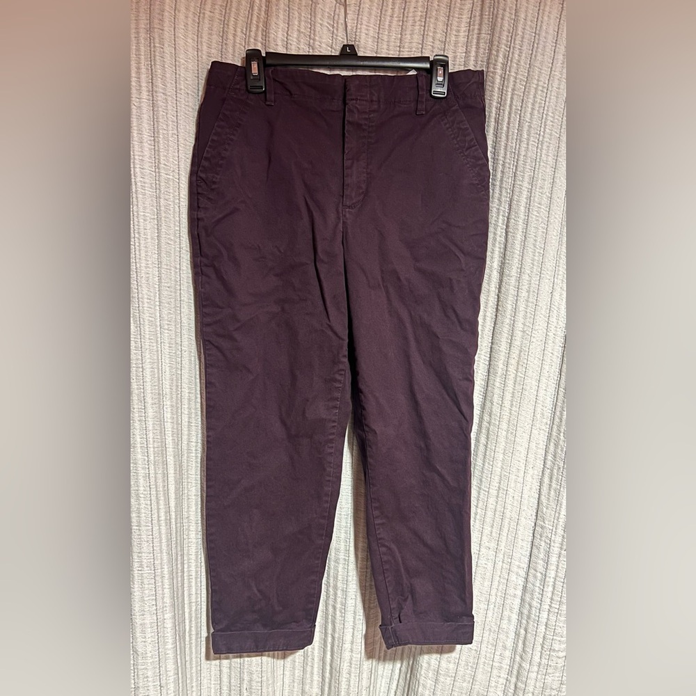 Banana Republic Women's Dark Purple Straight Leg Pants